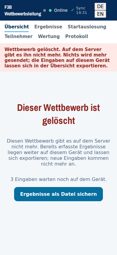 Dieselbe Übersicht auf 390 Pixeln Breite, also auf einem Handy am Band.